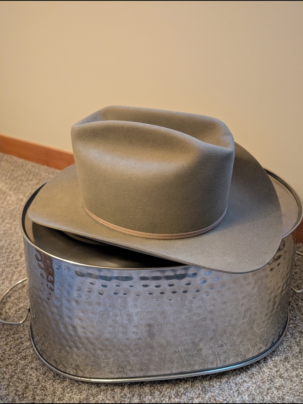 Stetson Taupe Felt Western Cowboy Hat - Picture 3 of 7